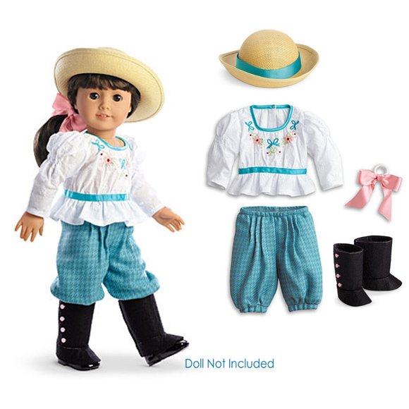 American Girl Other - American Girl SAMANTHA BICYCLING OUTFIT for 18" Dolls Clothes Hat Boot NEW